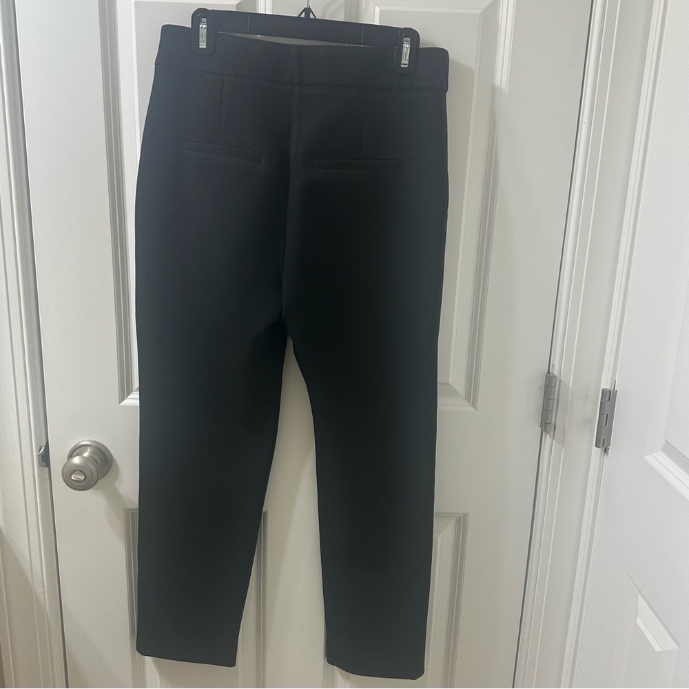 Veronica Beard Black Renzo Crest Button Pant with Gold Button Detail. Size 8. - Picture 4 of 6